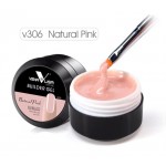 Gel UV / LED Venalisa Jelly de constructie si camuflaj de 15ml, Cod V306 Natural Pink + 1 Ulei de cuticule stilou Cadou